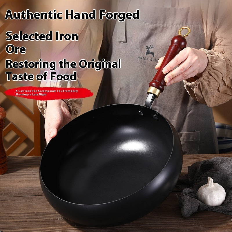 Big Belly Iron Pot Deep Nitrogen Uncoated Thickened Non-stick Cooking Stew